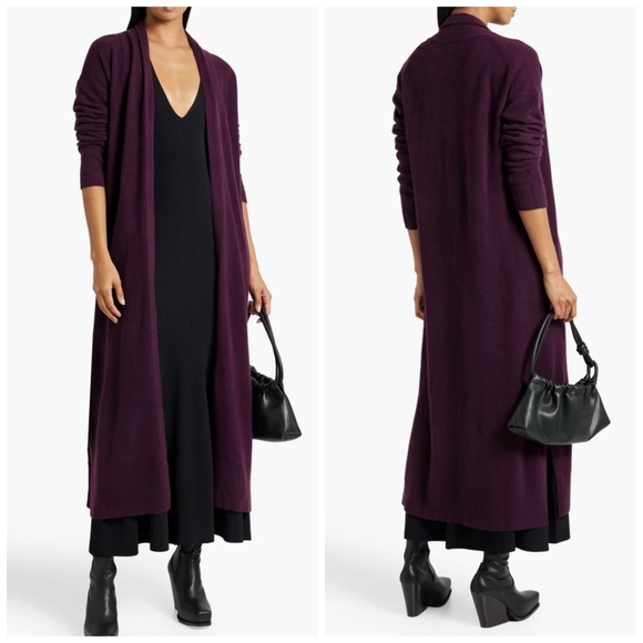 NAADAM Sweaters - Naadam Open Front Cashmere Long Duster Cardigan Size XS In Plum